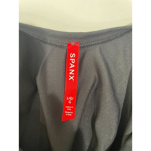 Spanx L/S Scoop Neck Bodysuit Classic Black Size Large - Picture 6 of 12